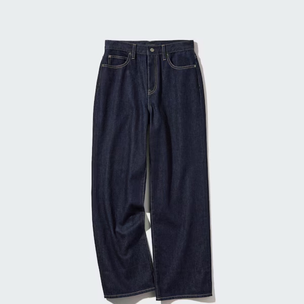 Uniqlo indigo wide leg Jeans